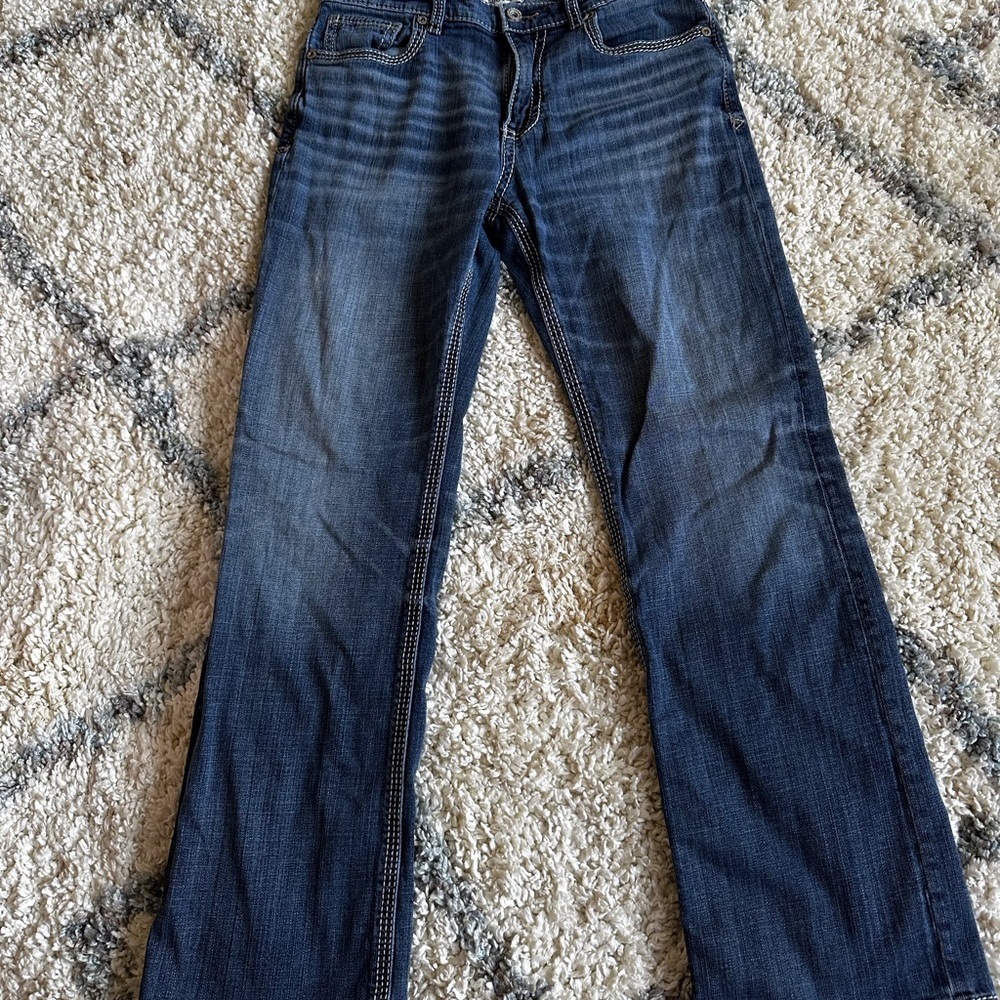 Men’s BKE Tyler Bootleg Jeans 30R Medium Wash Stretch Western